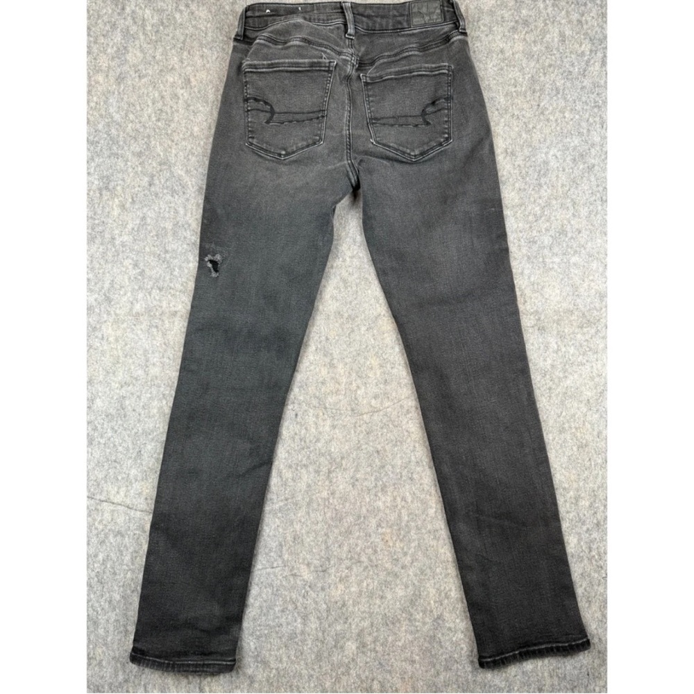 American Eagle Jeans‎ Women's 6 Regular Gray Next Level Stretch High-Rise Skinny - Picture 2 of 8
